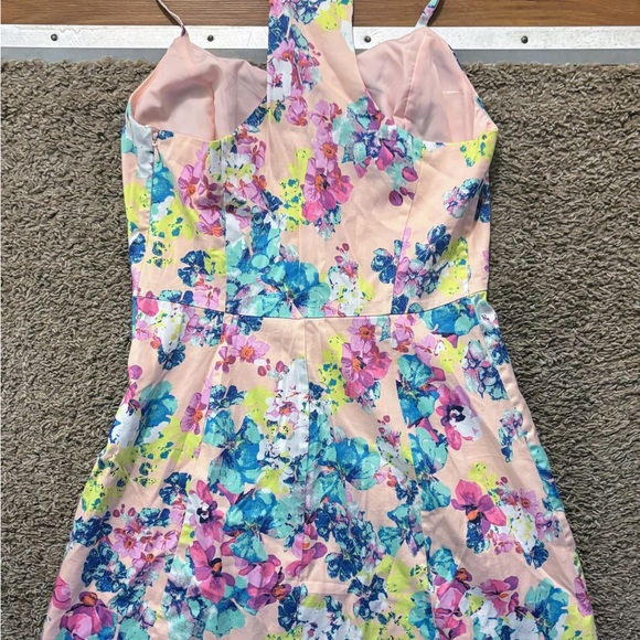 Candies Vintage Juniors 11 Floral Fit and Flare Summer Dress Strappy Racer Back - Picture 10 of 12